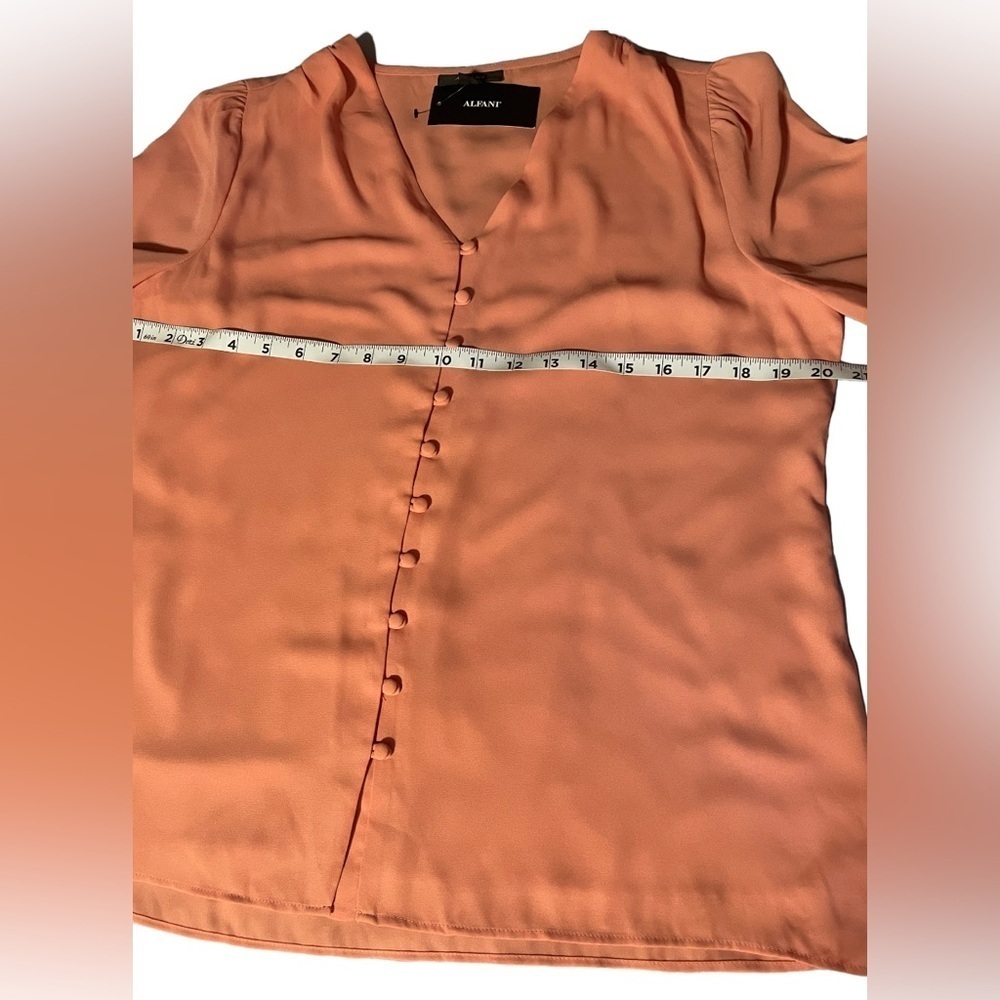 Alfani Tops | Alfani Button Front Blouse  Color:Pink | Size:M - Picture 9 of 10